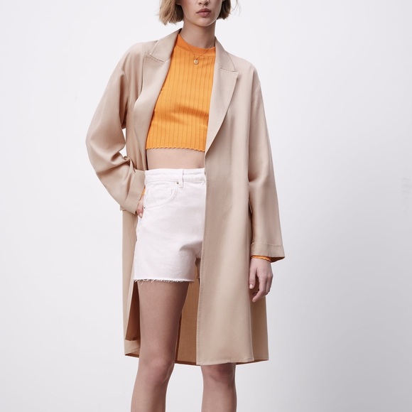Zara Jackets & Coats Zara Flowy Trench Coat In Beige Size M Last